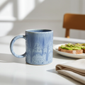 Taza azul recta