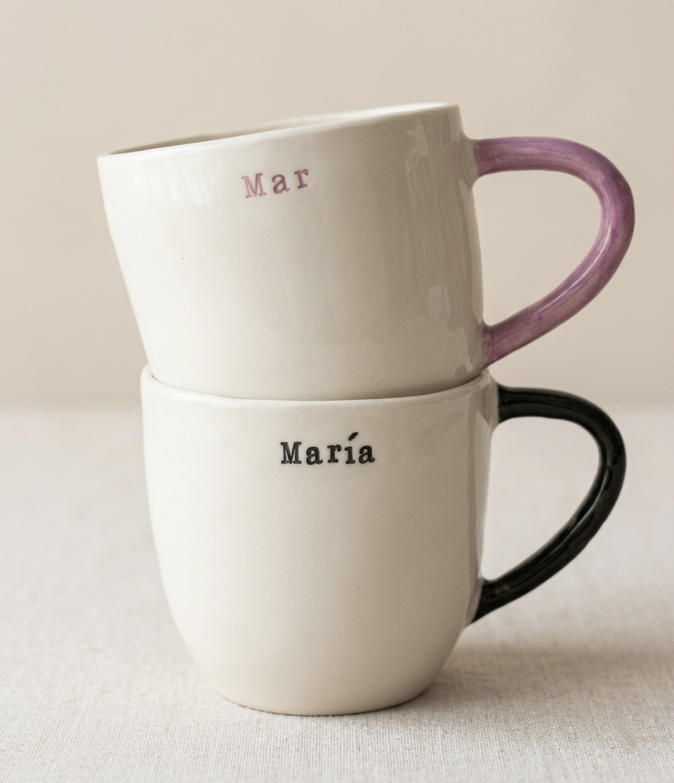 Taza personalizada letras