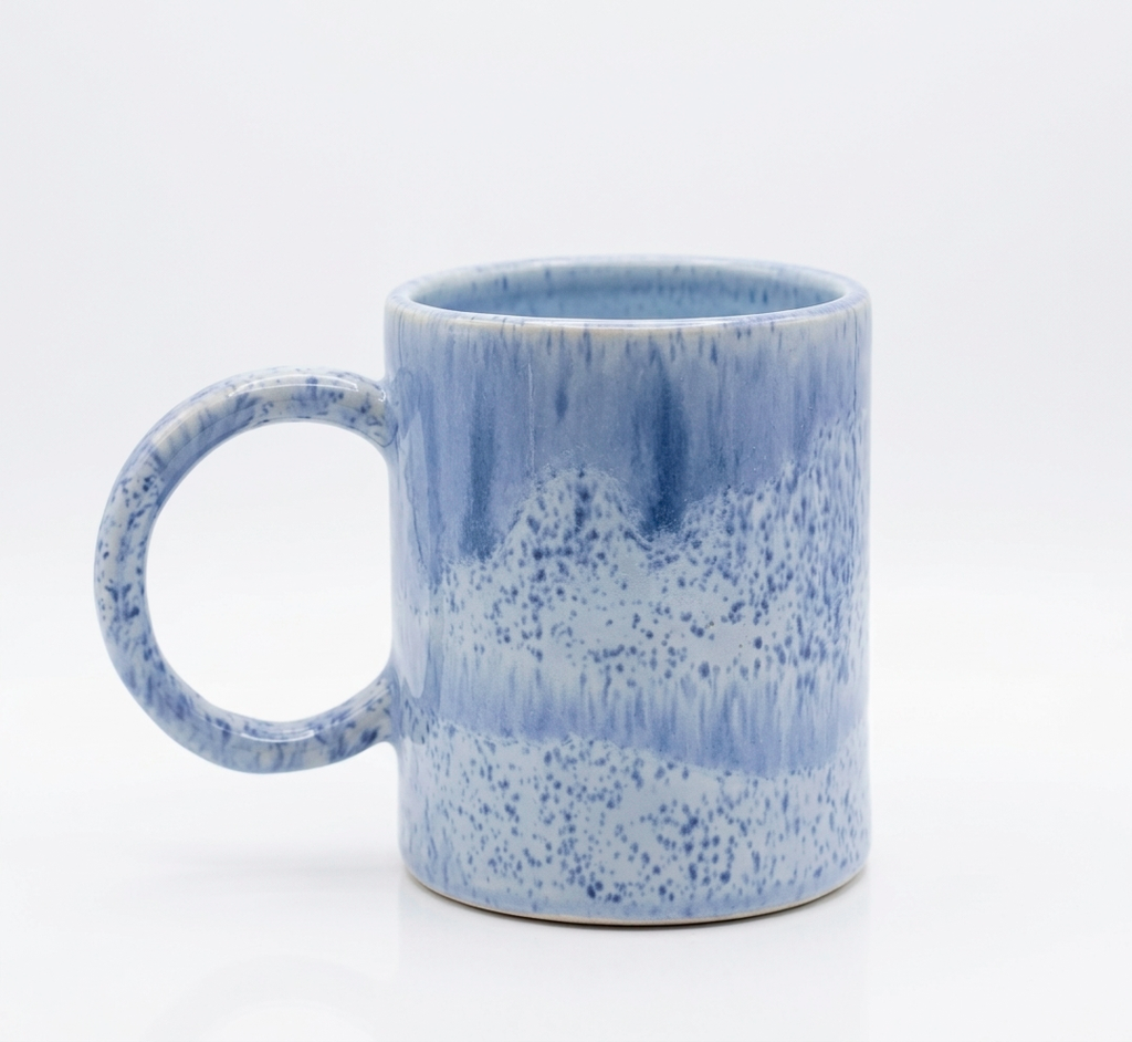 Taza azul recta