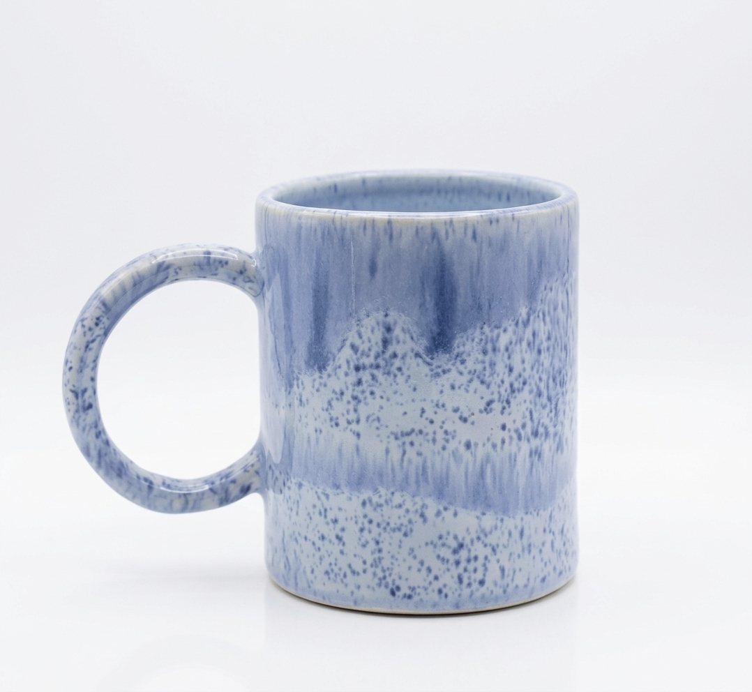 Taza azul recta