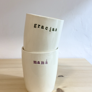 Vaso alto letras