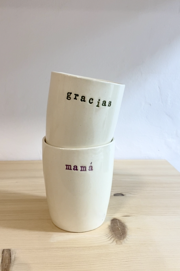 Vaso alto letras