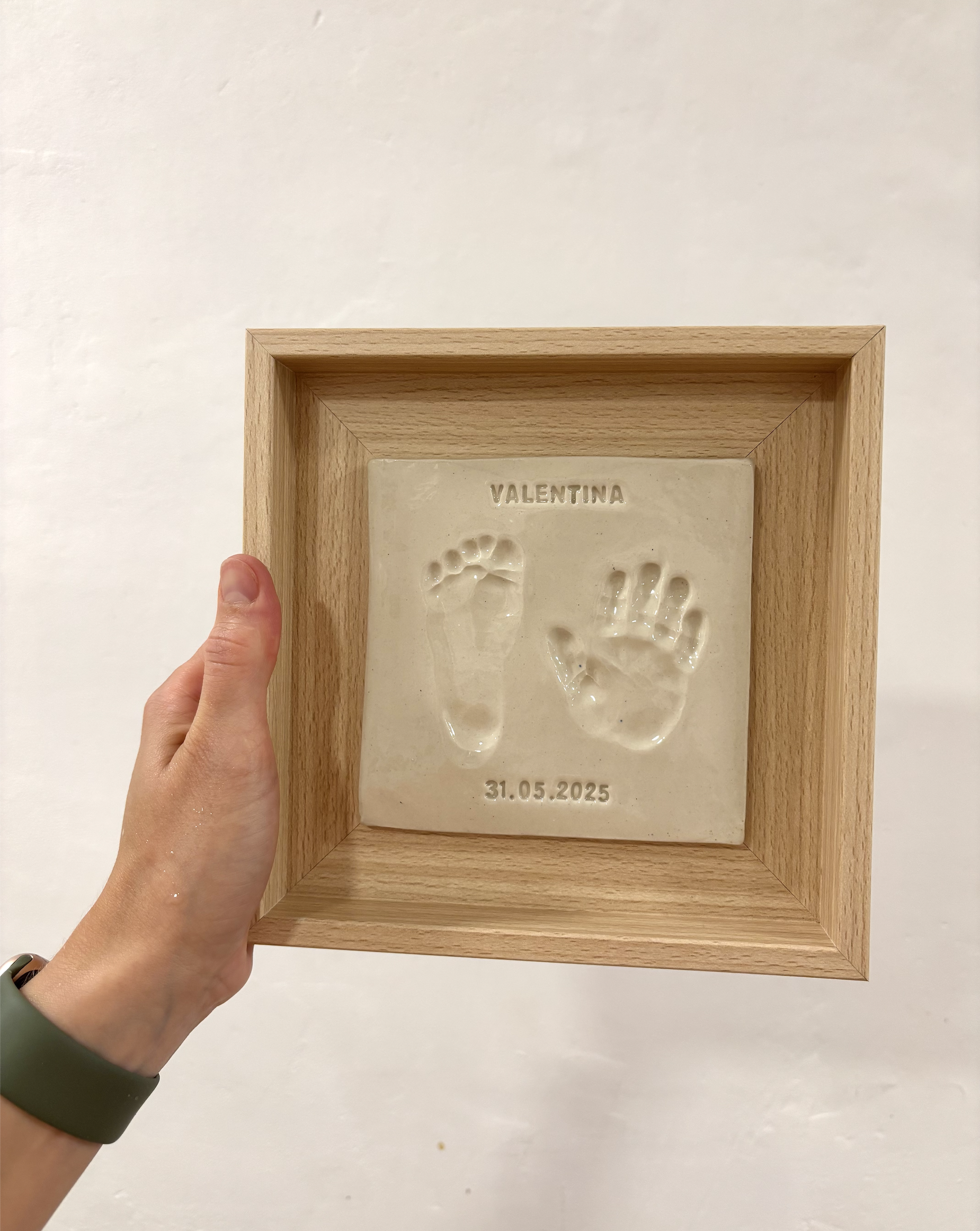 Placa de huellas bebé