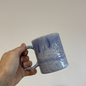 Taza azul picas recta